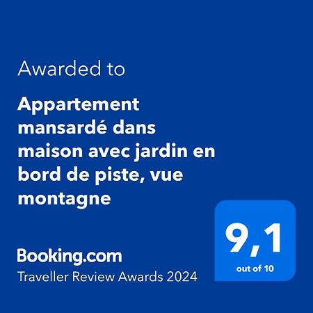 Logement Mansarde Dans Maison Avec Jardin En Bord De Piste, Vue Montagne Лез-Уш Экстерьер фото