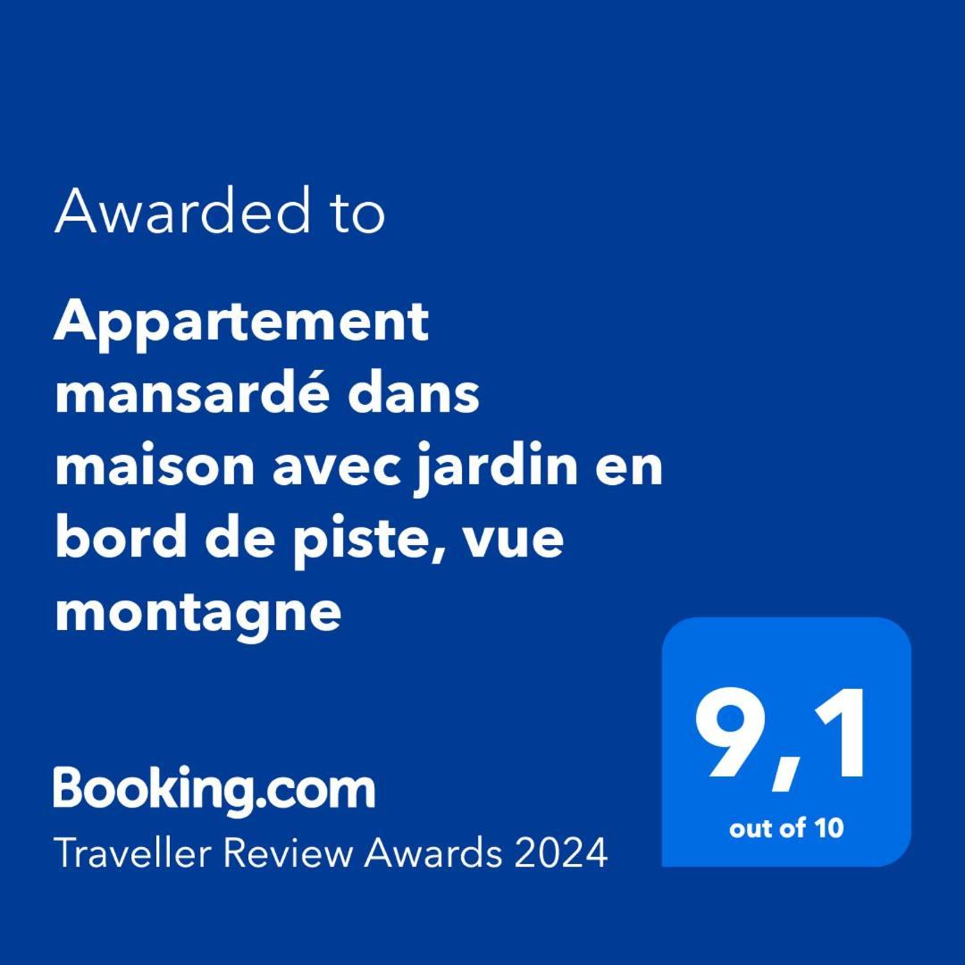 Logement Mansarde Dans Maison Avec Jardin En Bord De Piste, Vue Montagne Лез-Уш Экстерьер фото